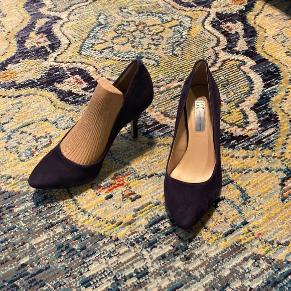 INC International Concepts | Shoes | Navy Blue Suede Pointed Toe Heels |  Poshmark